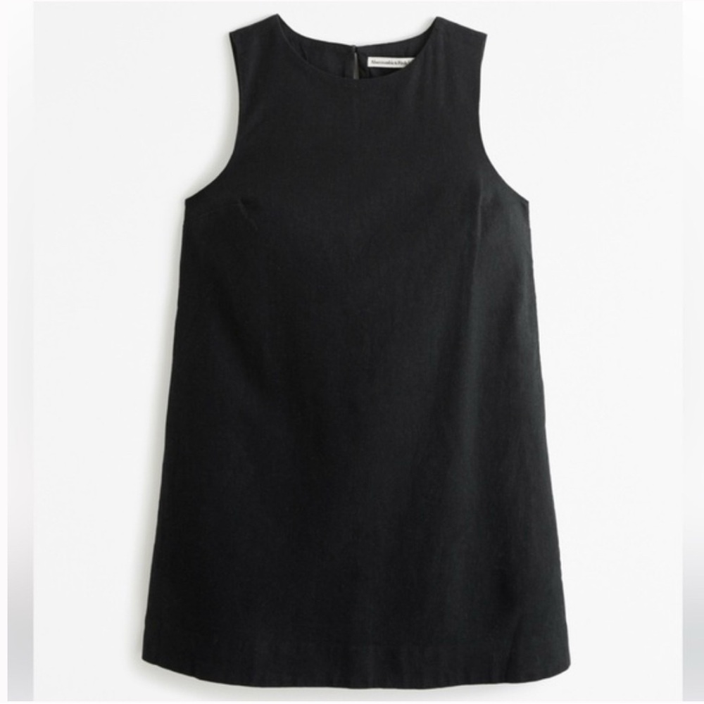 Abercrombie High Neck Linen Blend Dress